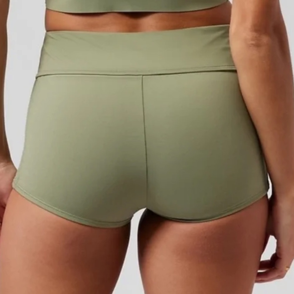 ATHLETA SAND SPRINT SWIM SHORT IN EUCALYPTUS OLIVE NWT - Picture 2 of 5